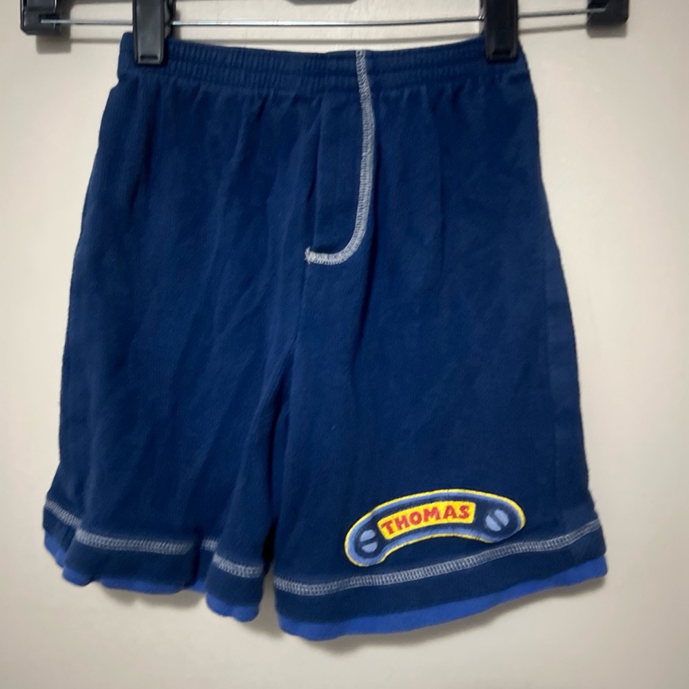 Vintage Thomas The Tank Engine Kids Shorts 5T blue train pj shorts